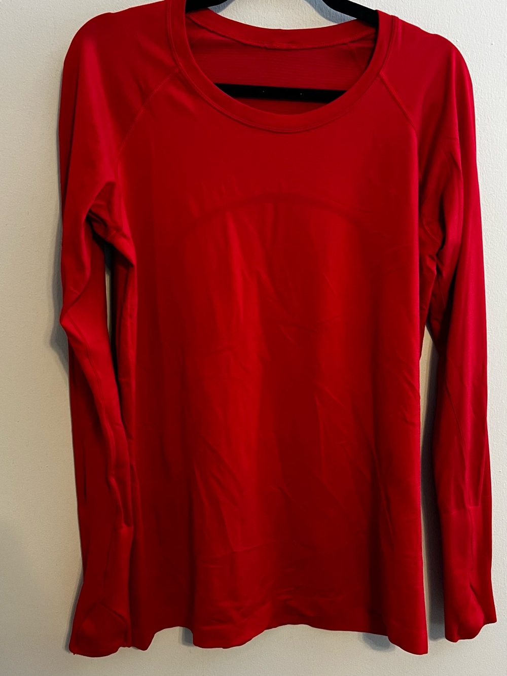 Lululemon Swiftly Tech Long Sleeve Shirt Crewneck Red Women's Size 12 (Large)
